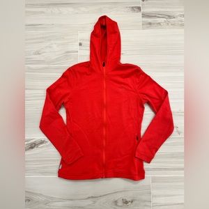 Full Zip-up Hoodie Icebreaker 100% Wool, Bright Pink | Women’s Large